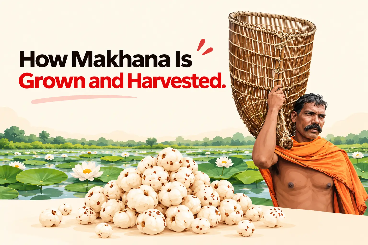 From Bihar’s Wetlands to Your Snack Bowl: How Makhana Is Grown and Harvested